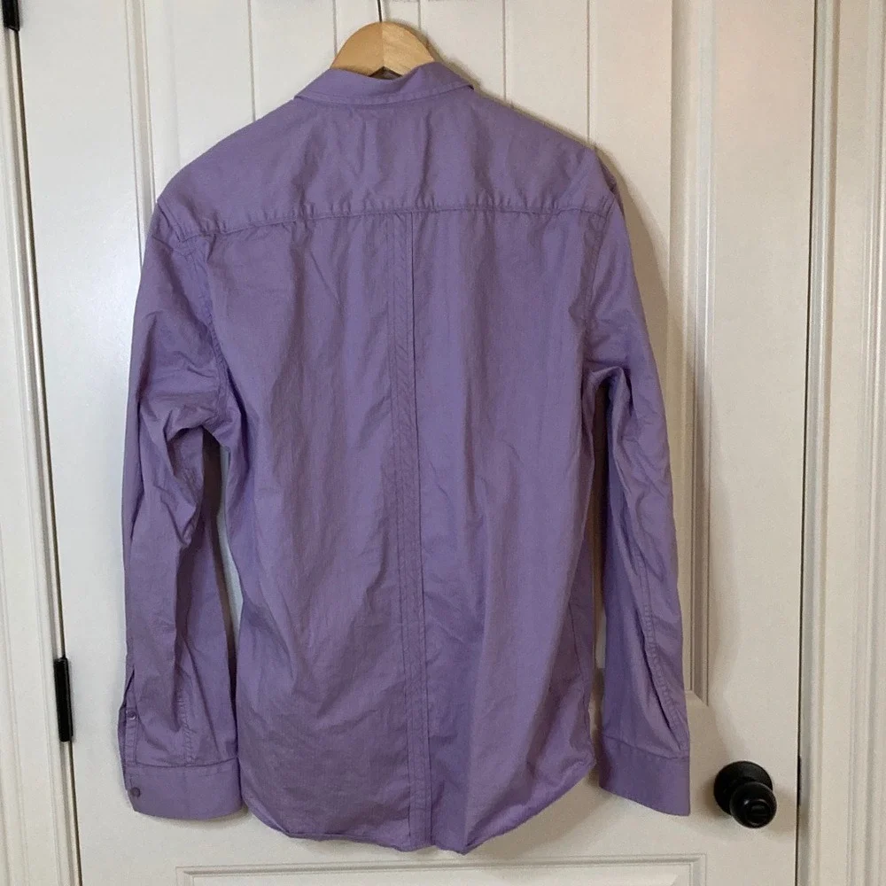 7 Diamonds‎ Mens Double Pocket Lavender Long Sleeve Button Up Shirt Size XL